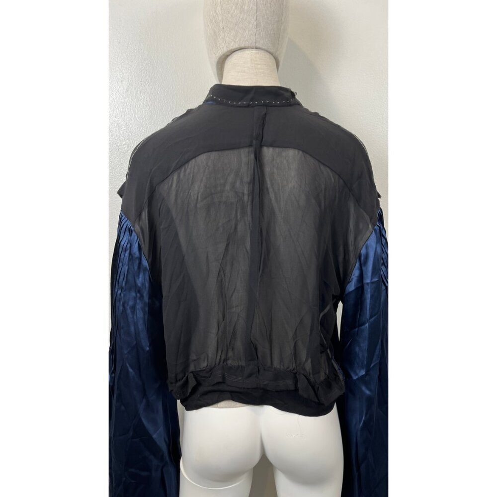 UMIT UNAL COUTURE SILK BLOUSE - Picture 8 of 11